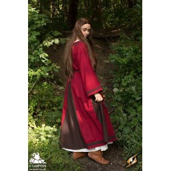 Astrid Dress - Red / Brown