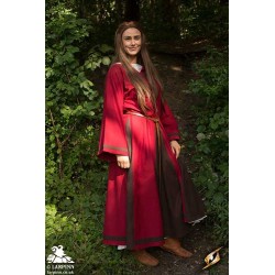 Astrid Dress - Red / Brown