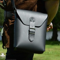 Corym Leather Shoulder Bag - Black