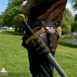 Yanif Scabbard - Sword & Potion Holder - Brown