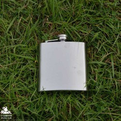 Hip Flask - Brushed Stainless Steel - 6oz
