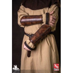 Squire Bracers - Faux Leather - Brown
