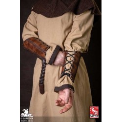 Squire Bracers - Faux Leather - Brown