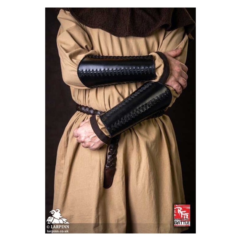 Squire Bracers - Faux Leather - Black
