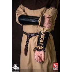 Squire Bracers - Faux Leather - Black