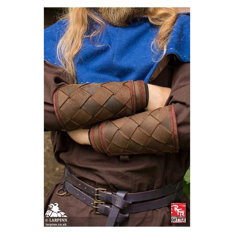 RFB Viking Bracers - LARP Leather Vambracers - Arm Protection Guards