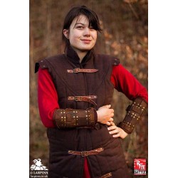 Fighter Leather Bracers - S - Brown