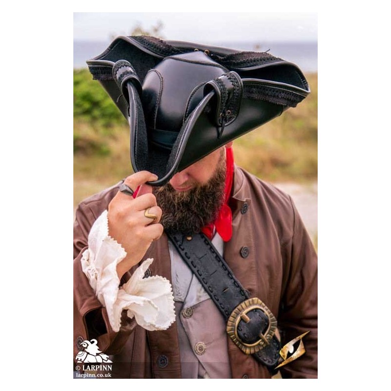 Pirate Tricorn - Faux Leather Hat