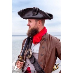 Pirate Tricorn - Faux Leather Hat