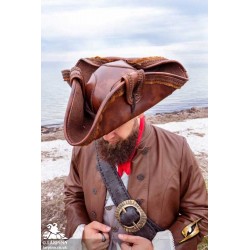 Pirate Tricorn - Faux Leather Hat