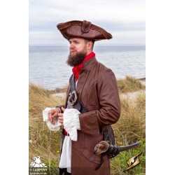 Pirate Tricorn - Faux Leather Hat
