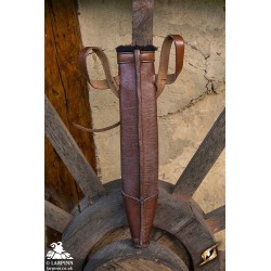 Dagger Scabbard - Straight Full - Brown