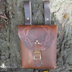 Corym Thorn A6 Leather Pouch - Brown