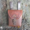 Corym Bear Paw A6 Leather Pouch - Brown