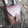 Corym Bear Paw A6 Leather Pouch - Brown