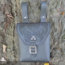 Corym Dragon A6 Leather Pouch - Black
