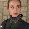 Chainmail Collar with Brown Leather