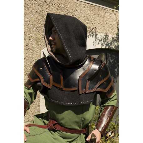 Shoulder Armour & Neck Guard - Black/Brown