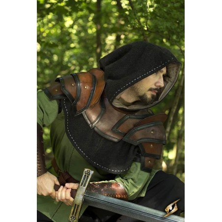 Shoulder Armour & Neck Guard - Brown/Black