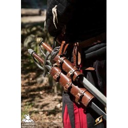 Double Holder/Scabbard - Brown