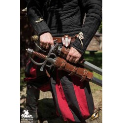 Double Holder/Scabbard - Brown