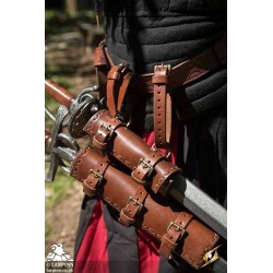 Double Holder/Scabbard - Brown