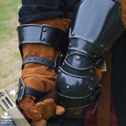 Mark Metal Long Gauntlets - Dark Steel