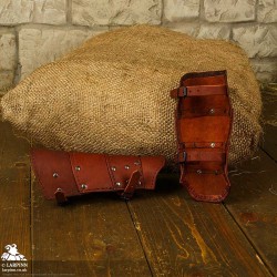 Ulric Arm Bracers - Brown Leather