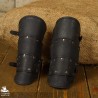Ulric Arm Bracers - Black Leather