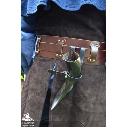 Viking Buckled Drinking Horn Holder - Black