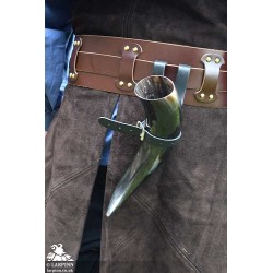 Viking Buckled Drinking Horn Holder - Black