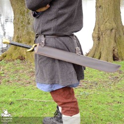 Huntsman Short Sword Scabbard - Full - Brown