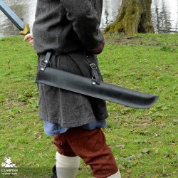 Huntsman Short Sword Scabbard - Full - Black