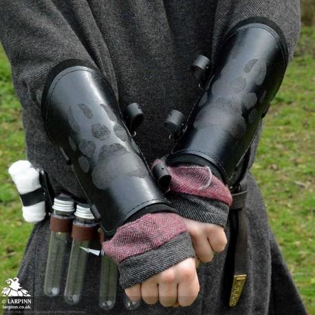 Bear Paw Bracers - LARP Leather Vambracers - Arm Protection