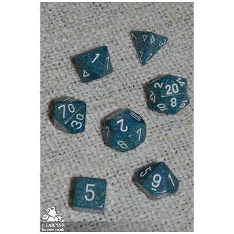 Speckled Polyhedral 7 Dice Set - Sea