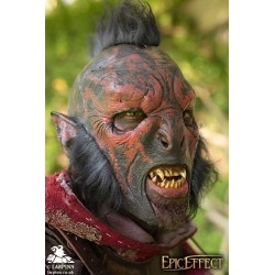 Carnal Orc Mask with Hair - Red