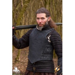 Ranger Leather LARP Armour - Suede - Black