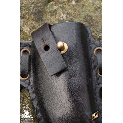 Skinner Throwing Dagger and Holder - Black