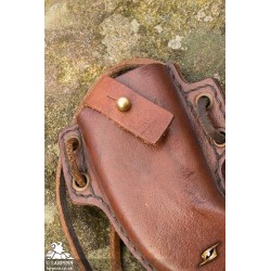 Skinner Throwing Dagger and Holder - Brown