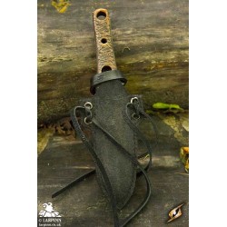 Thrust Throwing Knife and Holder - Black