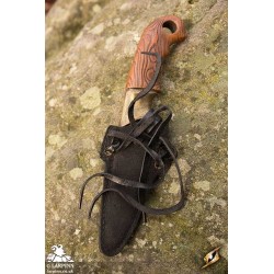 Woodsman Throwing Knife and Holder - Black