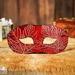 Forest Masquerade Mask - Maroon