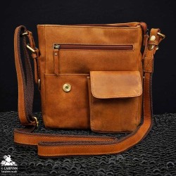 Vegvisir Leather Shoulder Bag