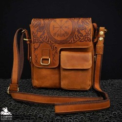 Vegvisir Leather Shoulder Bag