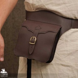 Hip Satchel Bag - Brown