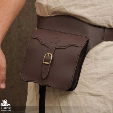 Hip Satchel Bag - Brown