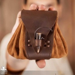 Lazarus Leather Coin Pouch - Brown