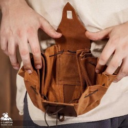 Lazarus Leather Coin Pouch - Brown