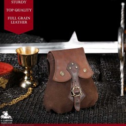 Kalia Leather Belt Pouch - Brown