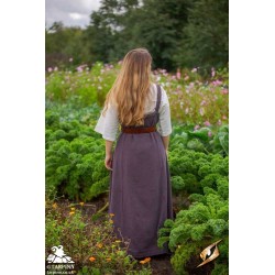 Frida Dress - Burgundy Grey